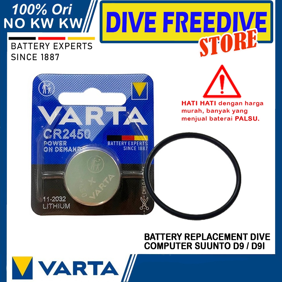 Battery Replacement Kit CR2450 Varta Original Dive Comp Suunto D9/D9I Smartwatch Scuba Diving Batera