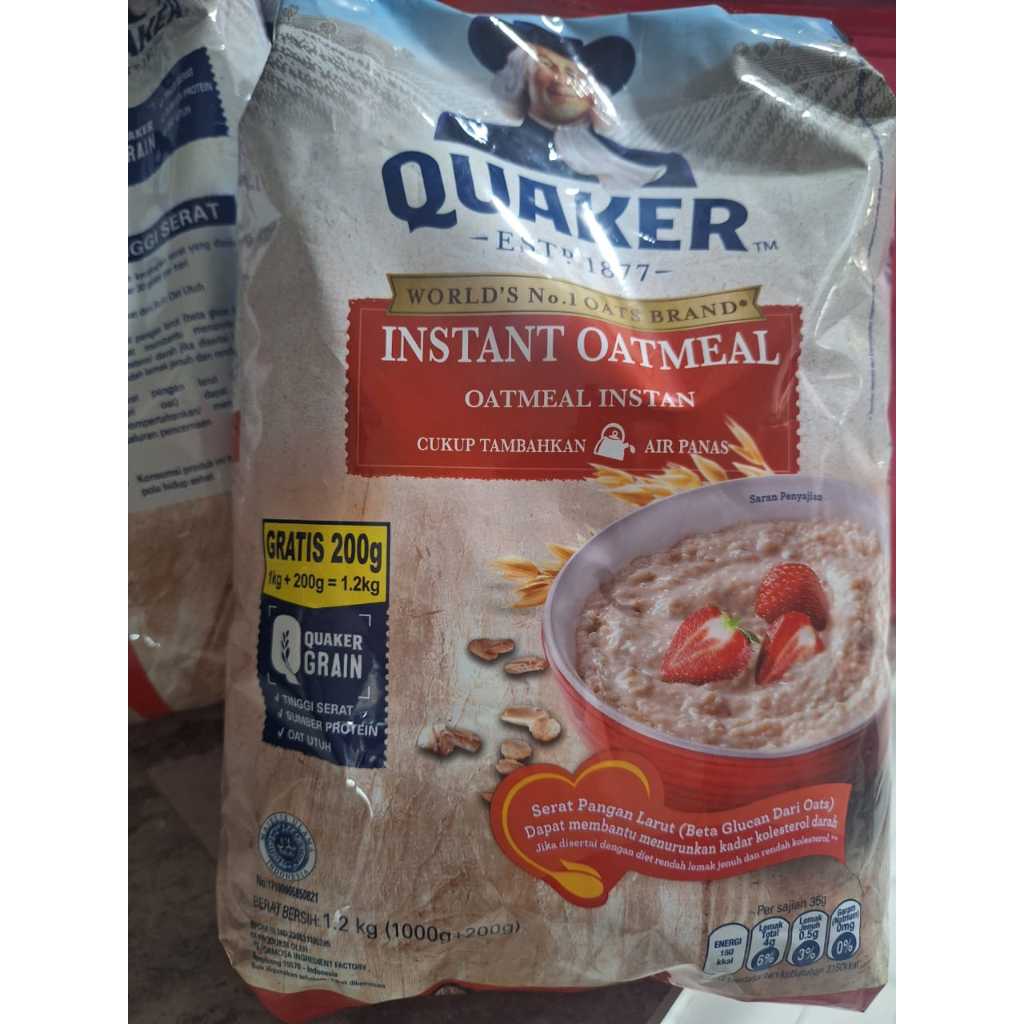 

Quaker Instant Oatmeal 1kg + 200g =1,2kg