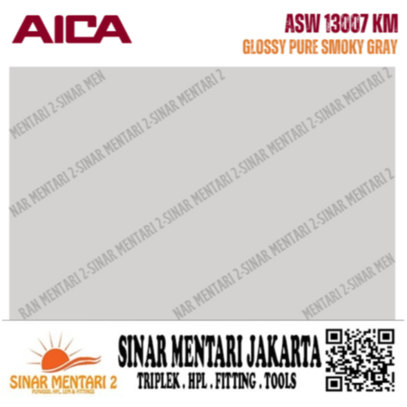 AICA HPL ASW 13007 KM GLOSSY SMOKE PURL SMOKY GREY