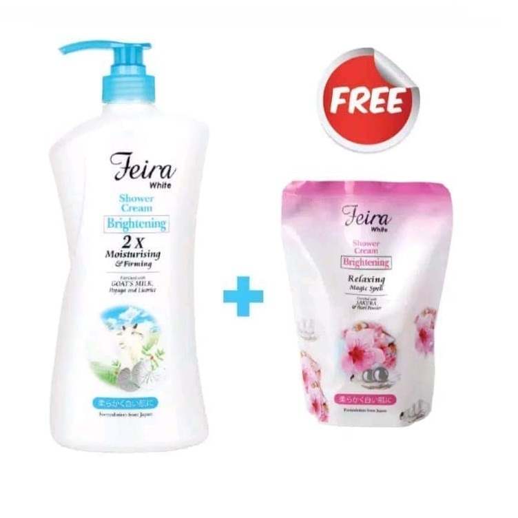 FEIRA SHOWER BODY CREAM 1000ML FREE BODY WASH 250ML