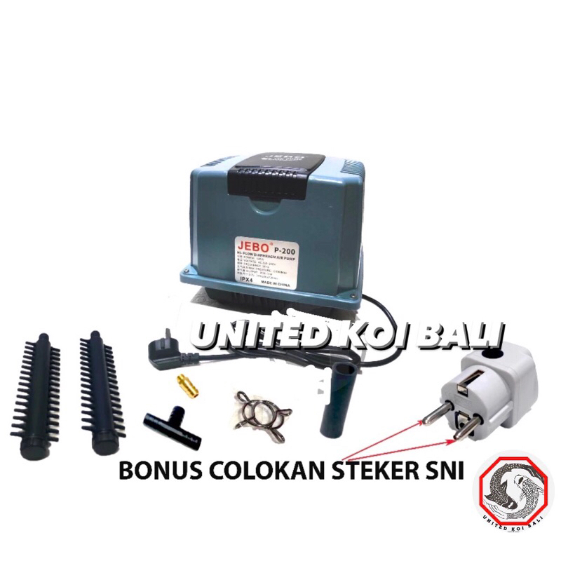 JEBO P200 JEBO P-200 POMPA UDARA AERATOR HI FLOW AIR PUMP BLOWER