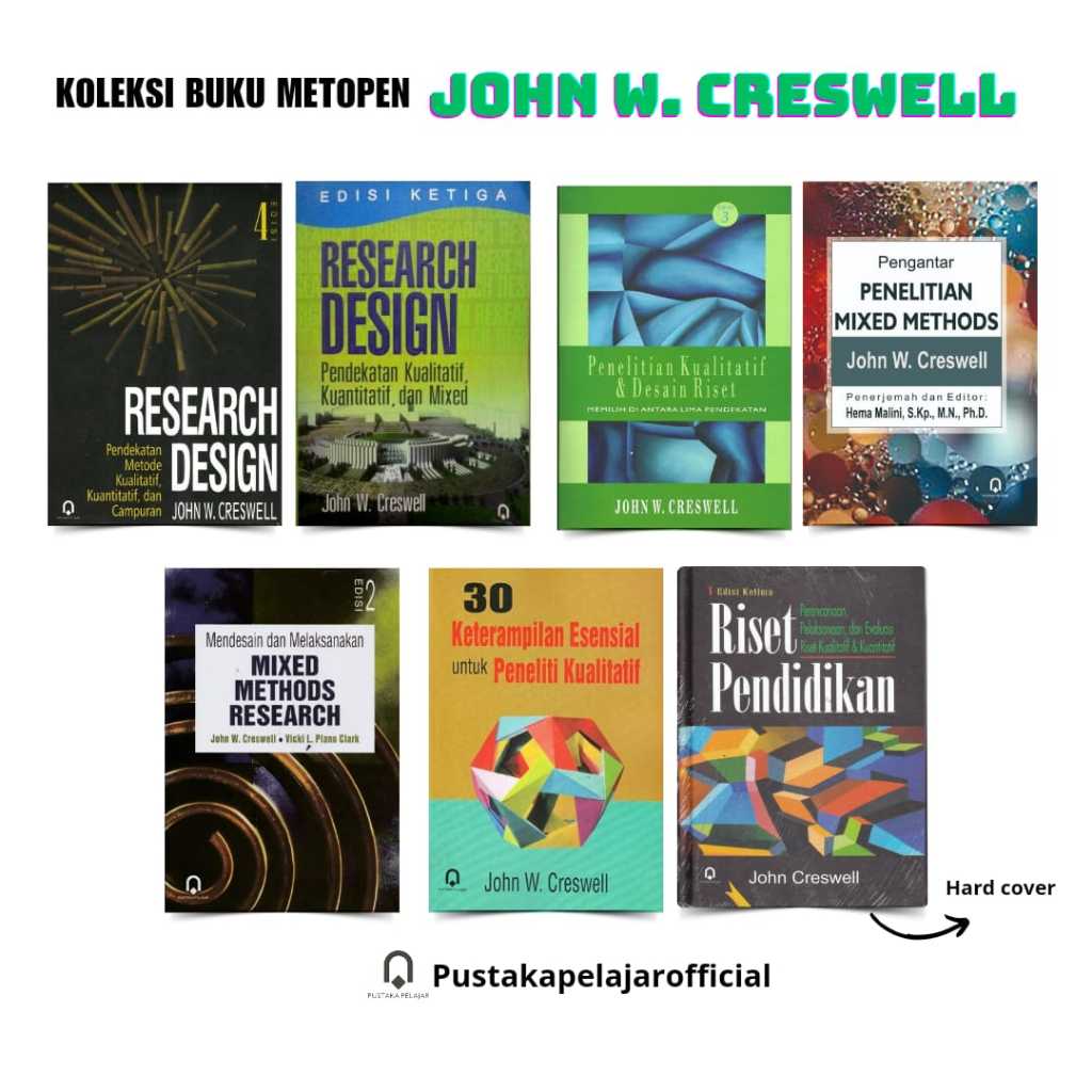 Koleksi Buku METOPEN. JOHN. W CRESWELL Research Design Edisi ke-3 & 4 /Penelitian Kualitatif Dan Des