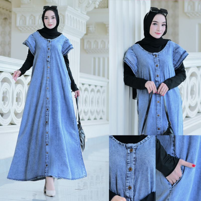 GAMIS WANITA GAMIS KENSI LENGAN PENDEK(DN)