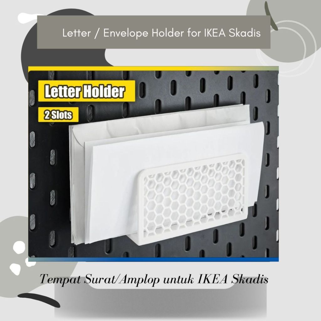 

Letter / Envelope Holder for IKEA Skadis/Tempat Surat/Amplop untuk IKEA Skadis