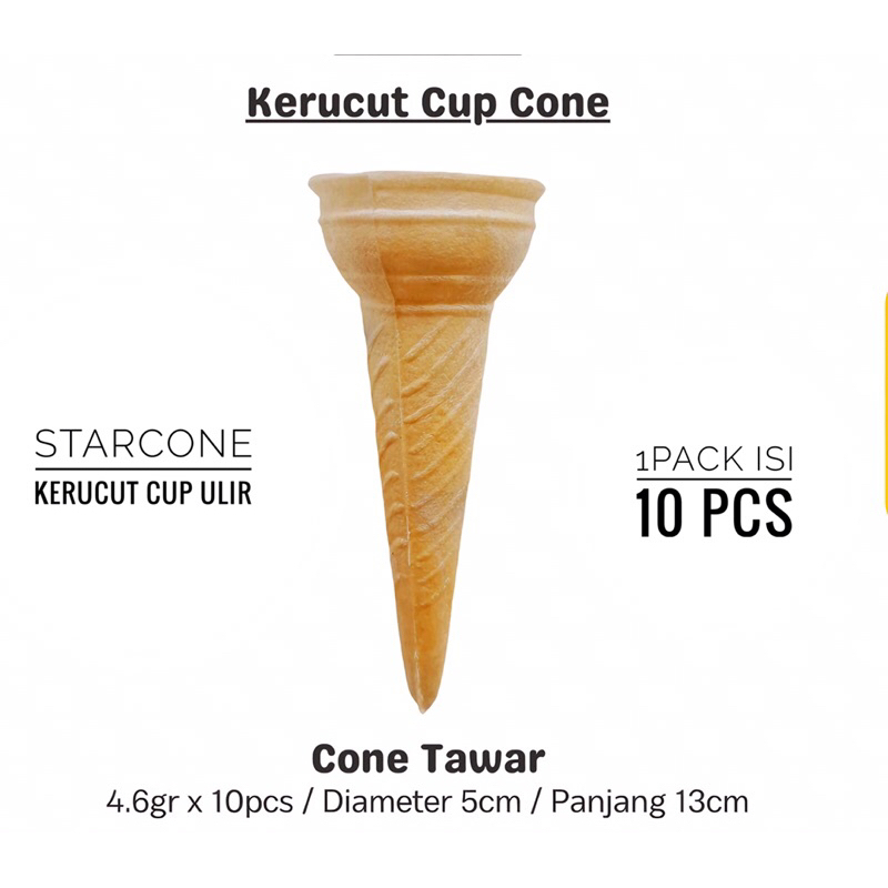 

STARCONE KERUCUT CUP CONE ULIR TAWAR 1pack-isi10Pcs