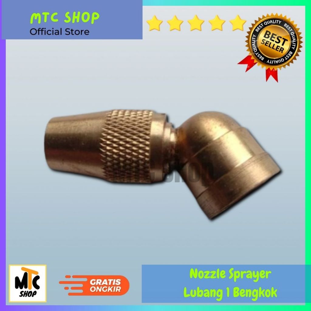 Nozzle Sprayer Lubang 1 Bengkok | Spuyer Kuningan Kabut 1 Lubang | Nozzle Spuyer Lubang 1 Bengkok