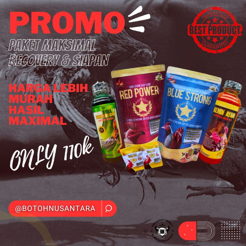 PAKET MAKSIMAL perlengkapan ayam siap adu ( jamu ekstra fooding ayam, kemin & obat cacing | Doping a