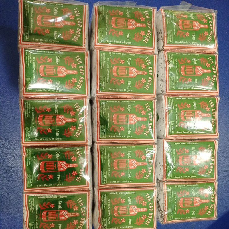 

Teh hijau Jawa cap botol melati
