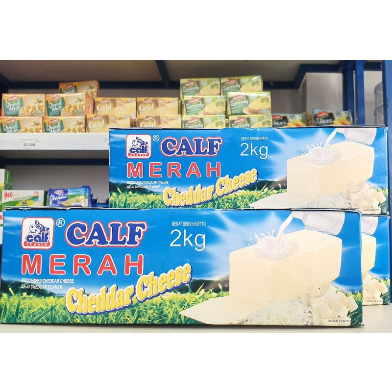 

Keju Calf Merah Cheddar Cheese 2Kg