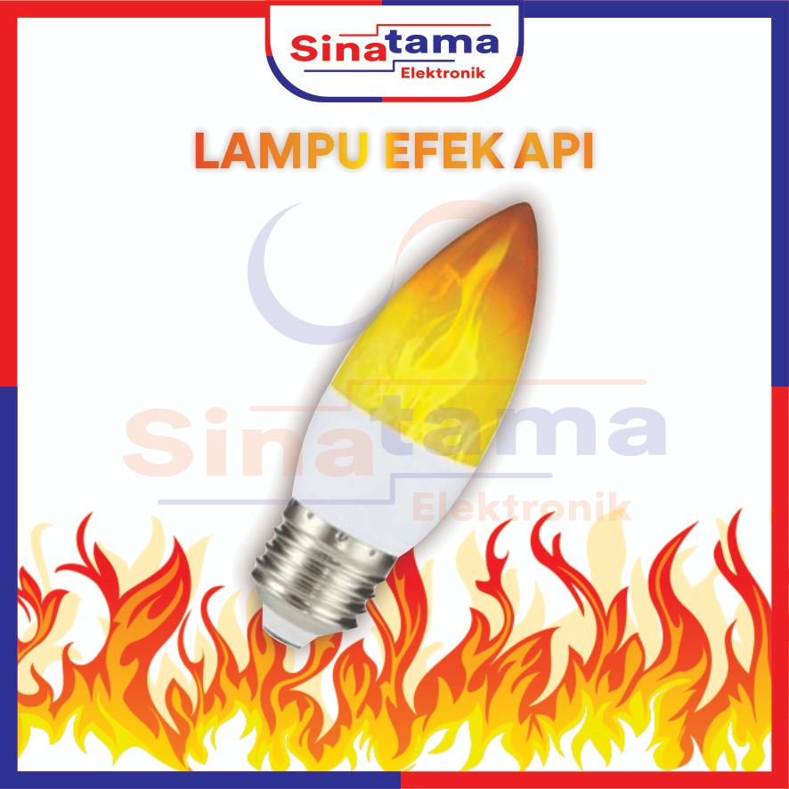 LAMPU NYALA API OBOR HIAS E27 FITTING STANDAR EFEK API LILIN