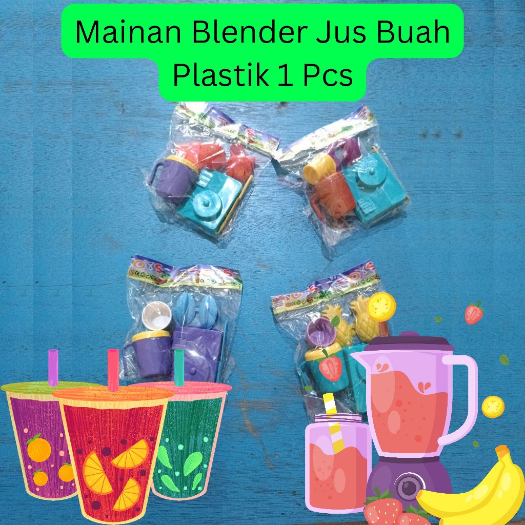 MAINAN JUS BLENDER BUAH PLASTIK KECIL 1 PCS