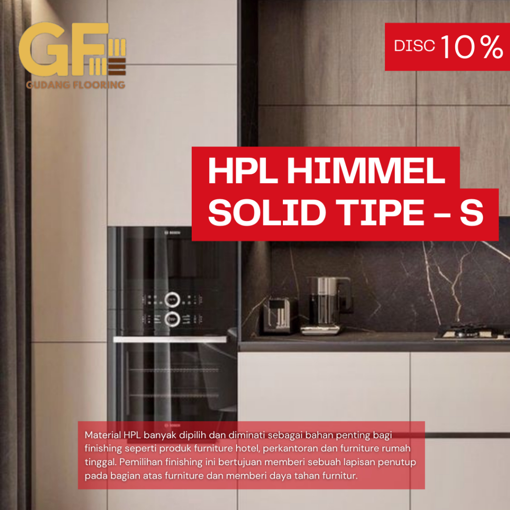 HPL Himmel Solid / Pelapis meja Furniture HPL / Tipe - S