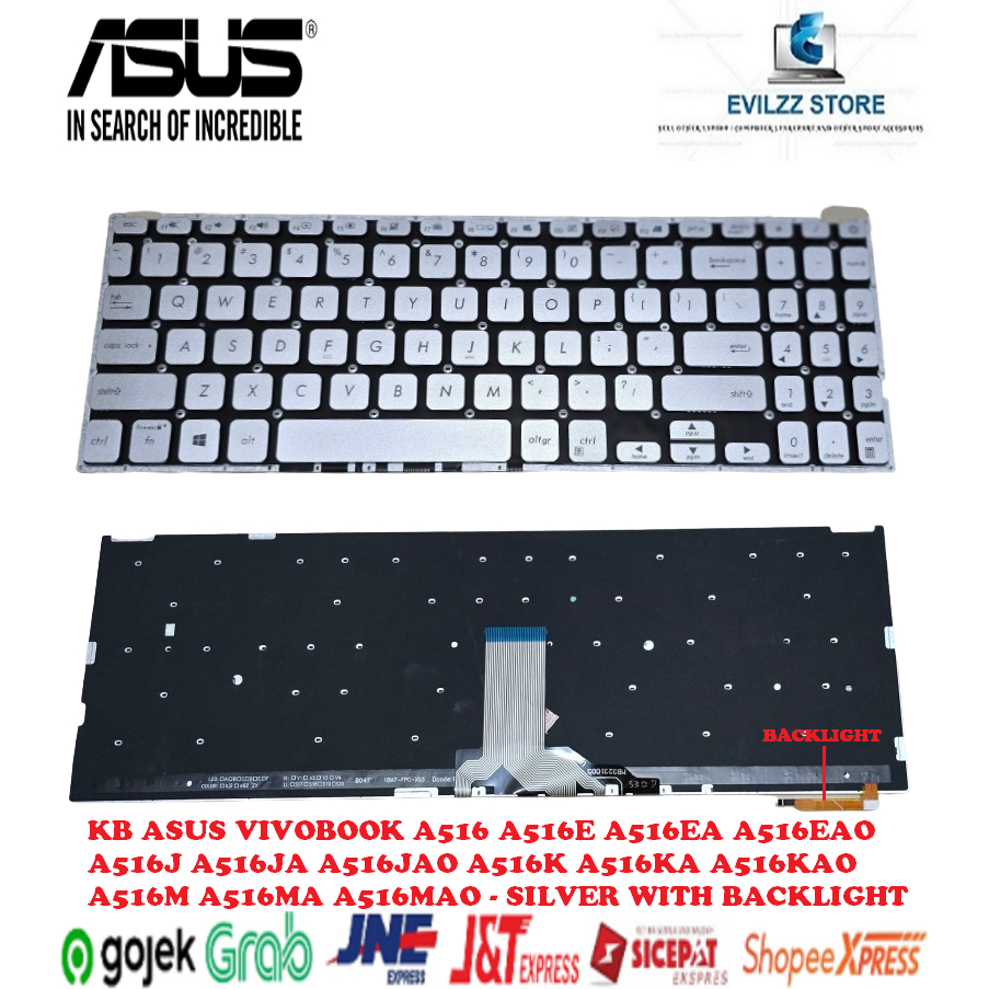 KEYBOARD ASUS VIVOBOOK A516 A516E A516EA A516EAO A516J A516JA A516JAO A516K A516KA A516KAO A516M A51