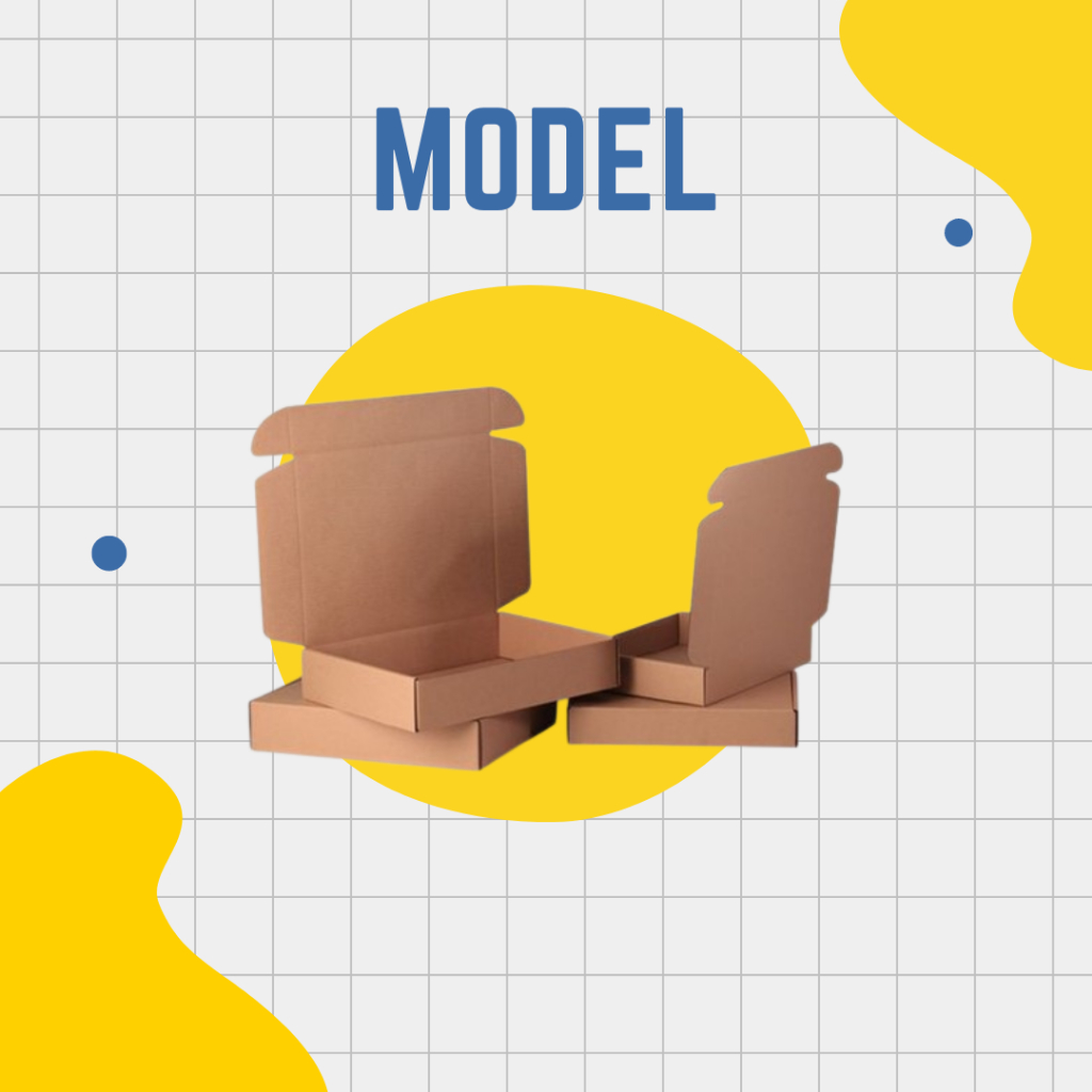 

Kardus / Box Packing - Die Cut Earlock Polos Ukuran 23cm x 15cm x 5cm