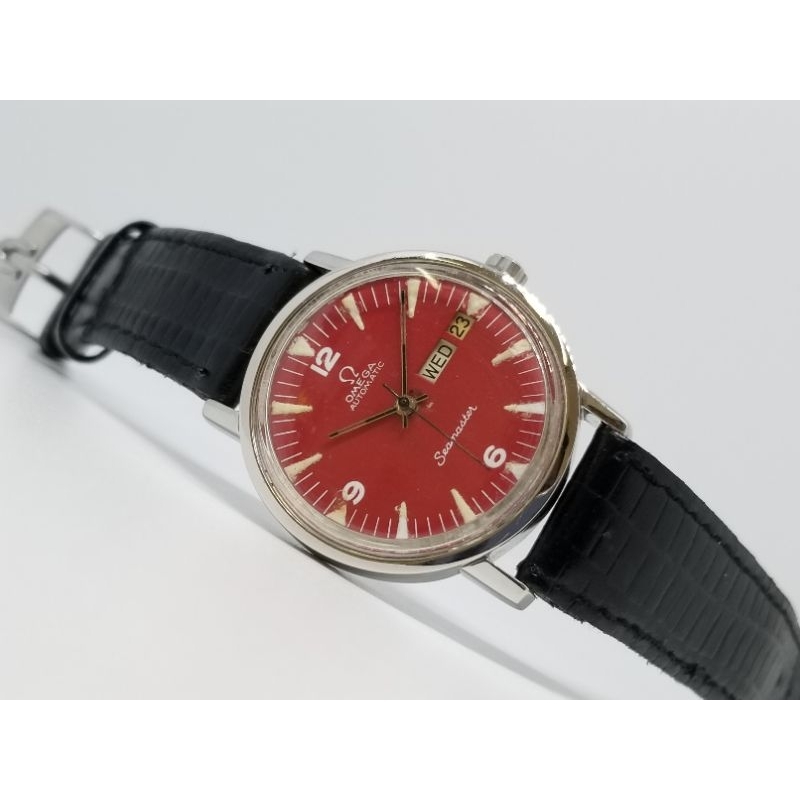 70s Vintage Omega Seamaster Day-Date Red Dial automatic Cal. 1020 beautiful condition