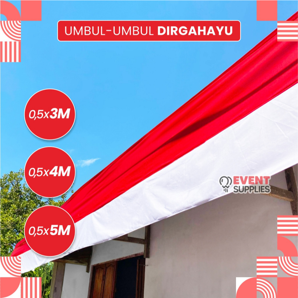 Umbul-umbul Layur Merah Putih HUT RI 78 Kemerdekaan