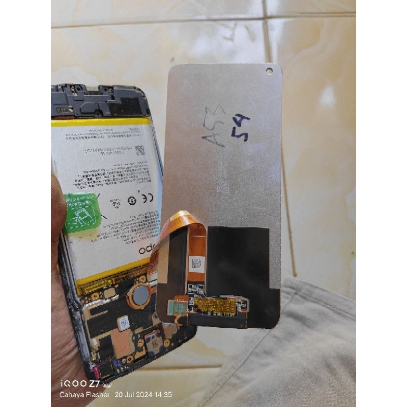 lcd oppo a54 a53 ori copotan minus ada garis dipinggir