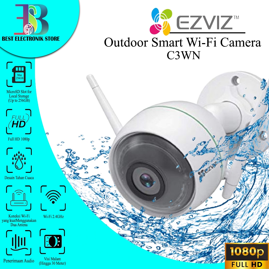 EZVIZ OUTDOOR SMART WI-FI CAMERA C3WN [  Outdoor Ezviz Husky Air 2MP 1080P C3WN - Cctv wireless - Ip
