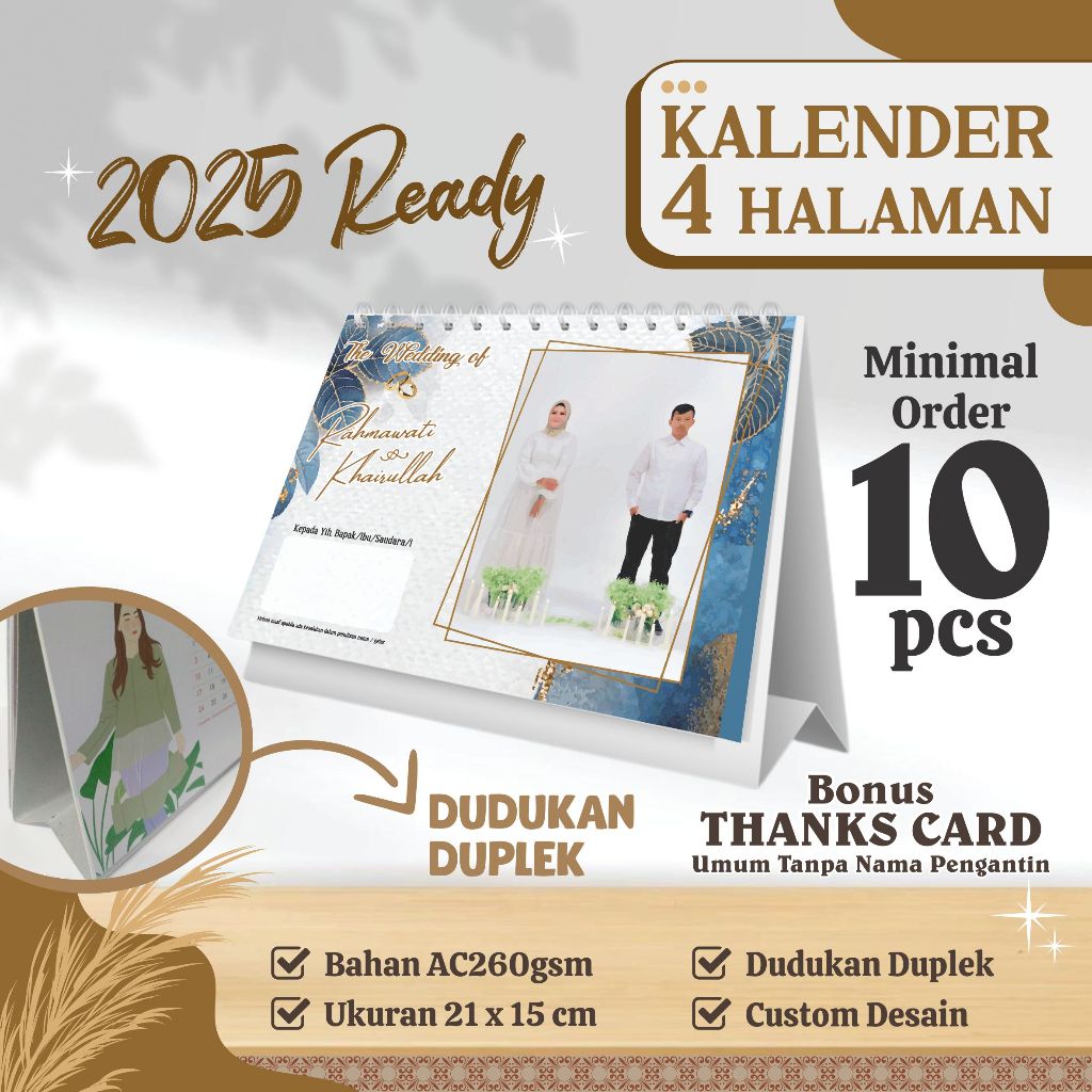 

[Undangan Kalender] Kalender Meja 21x15 cm Desain Custom l Kalja