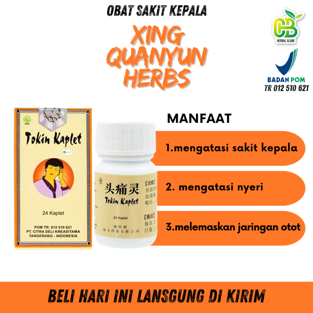 XING XUANYUN HERBS Obat Sakit Kepala Migrain Pusing dan Nyeri Saraf Bpom