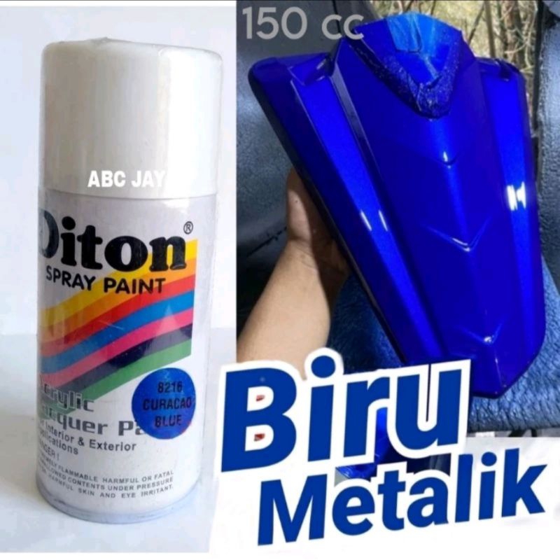 Cat Semprot Diton Curacao Blue 8216 Biru Metalik Blue metalic Blue Metalik 150ml
