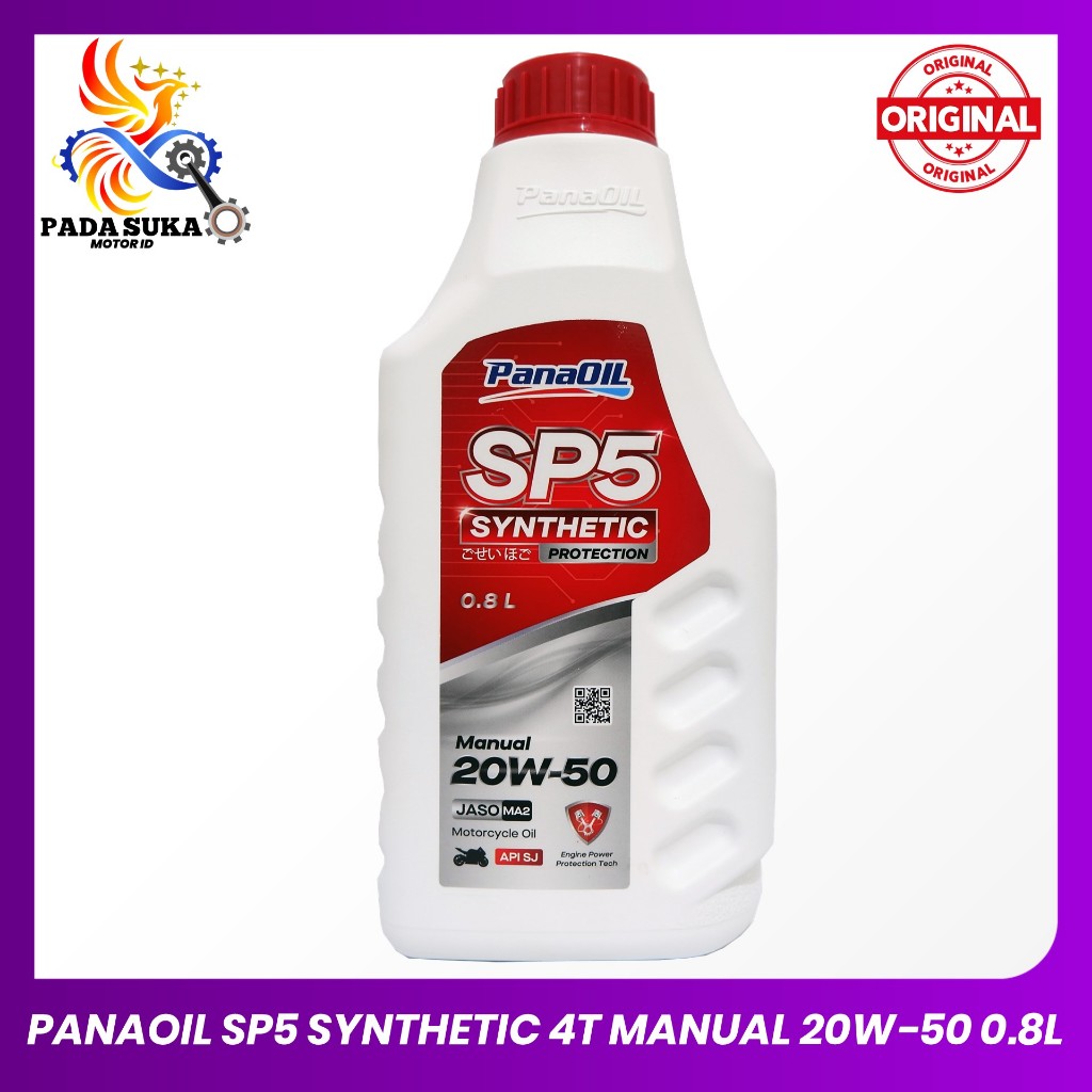 Panaoil SP5 20W-50 Synthetic Manual - Oli Motor Manual 0.8L