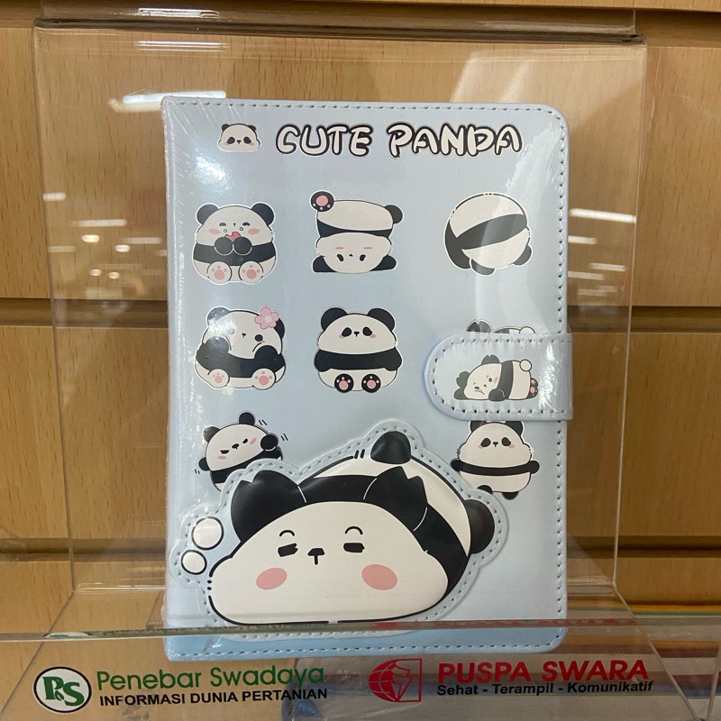 

Gramedia Daan Mogot- Kako Cute Panda Magnetic Buckle Notebook A5 Blue