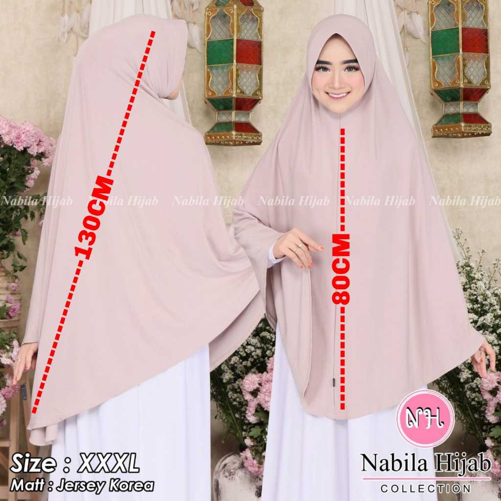 Khimar Jumbo XXXL Syari Antem | Hijab Instan Jersey Korea Premium