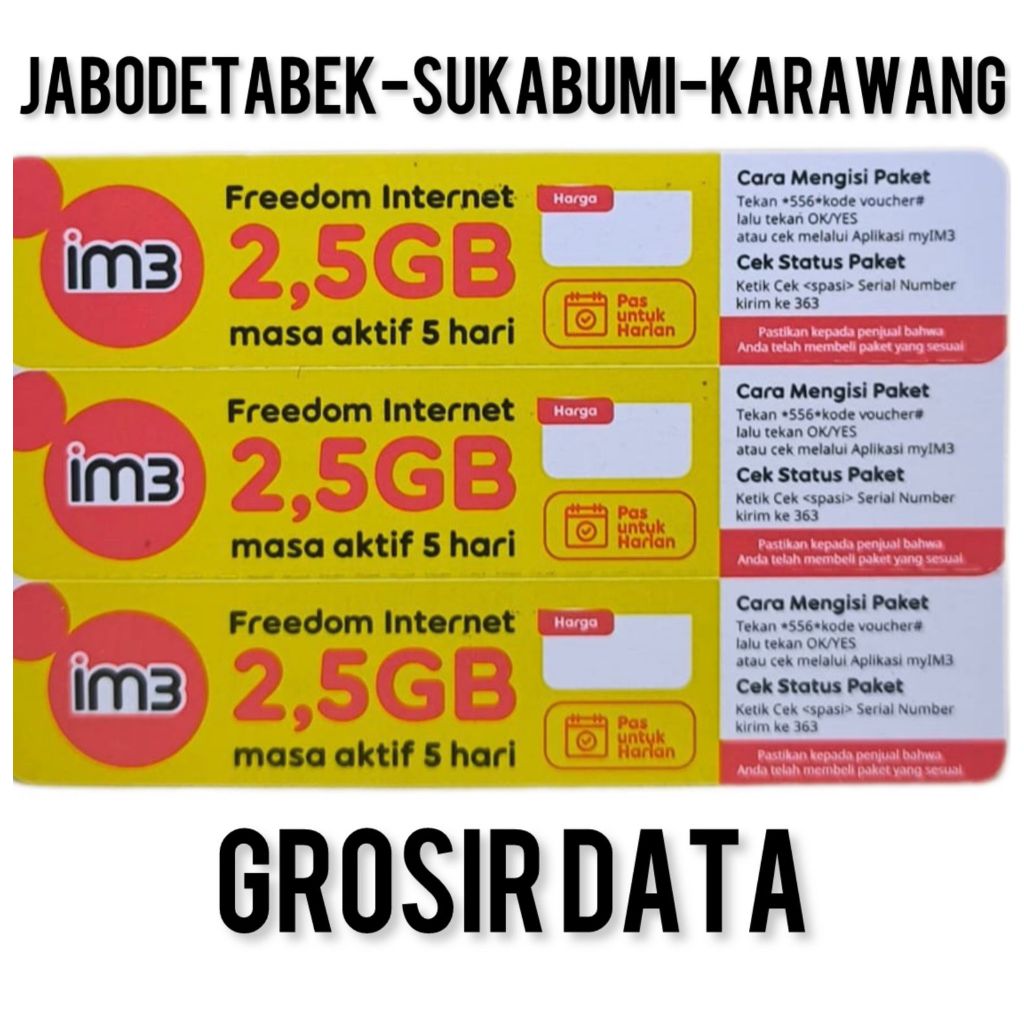 VOUCHER INDOSAT 2.5GB 5HARI