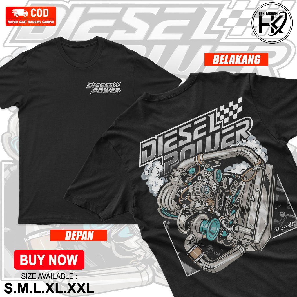 KAOS DIESEL TURBO TSHIRT OTOMOTIF CUMI DARAT DIESEL ENGIN POWER GANK