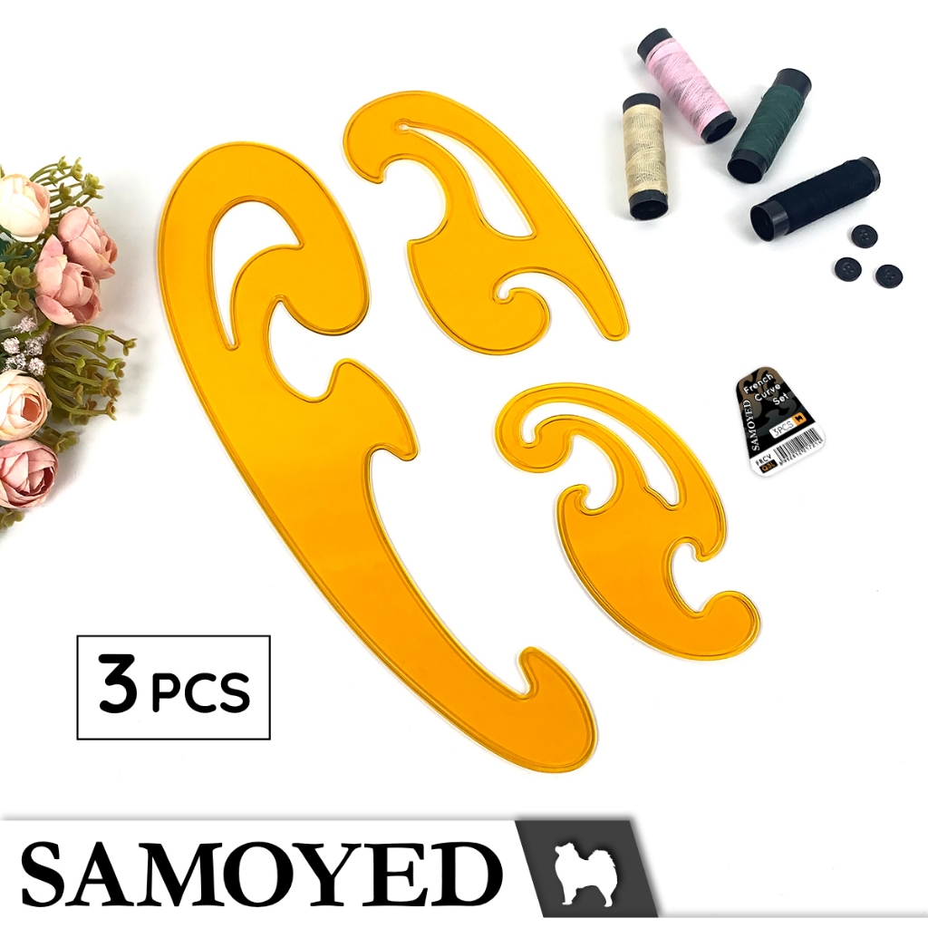 

SAMOYED FRCV-Q3L Penggaris / Mal Pola Lengkung / Kurva / Wayang / Jahit / Curve Drawing Ruler / Template / French Curve Set
