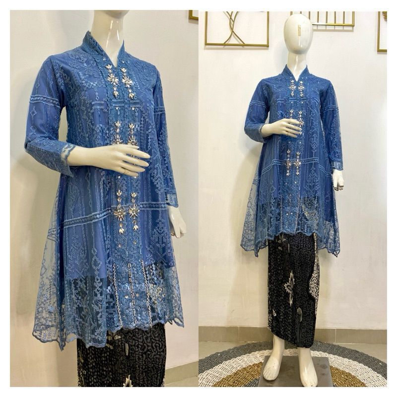 Stelan Kebaya Kartini / Kebaya Dress Payet Mewah / Kebaya Tunik Kartini / Set Kebaya Seragam / Kebay