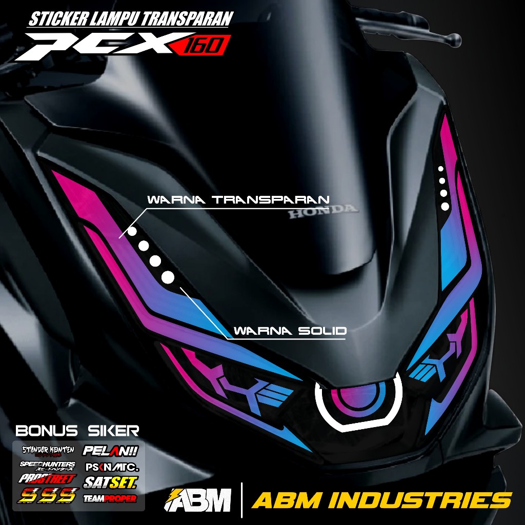 Stiker Lampu PCX 160 / Stiker Variasi Lampu Alis Motor Honda PCX 160 New