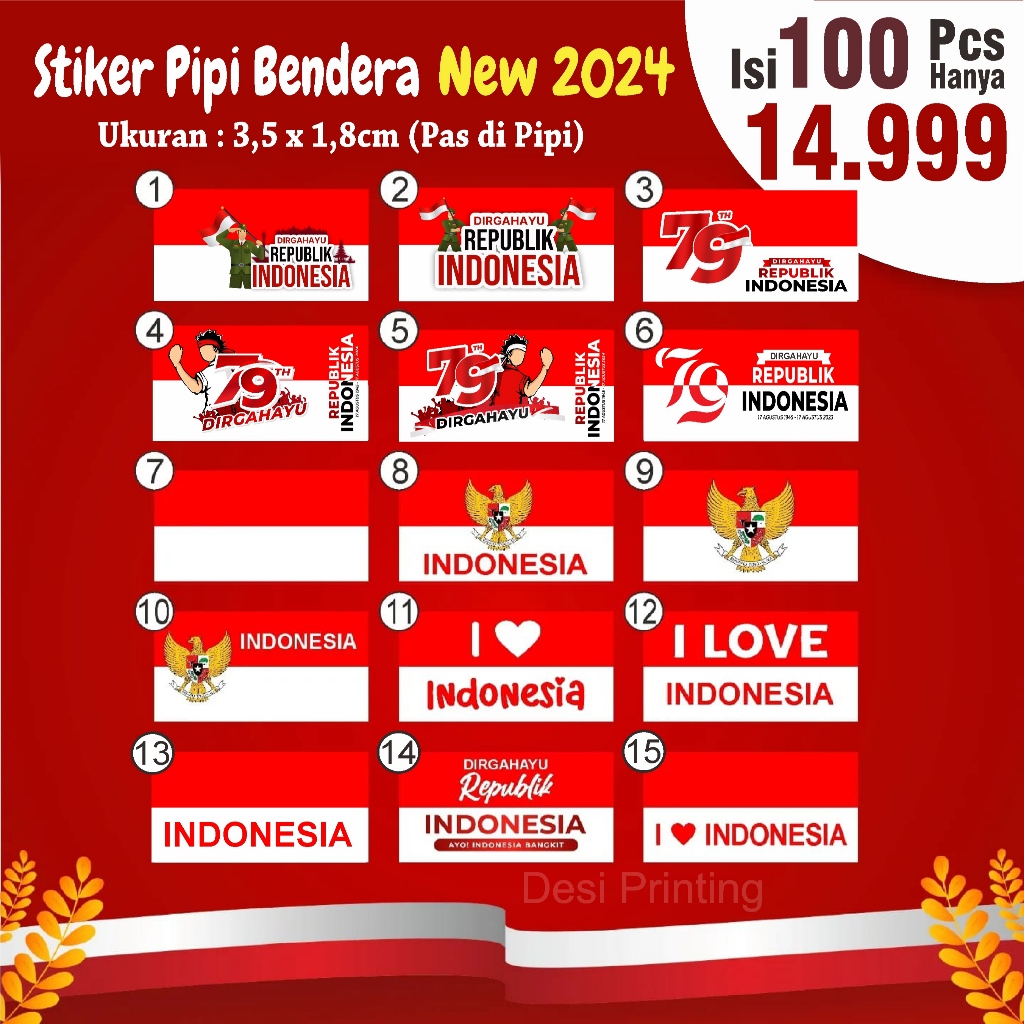 

Stiker Pipi Bendera Merah Putih 2024 (PREMIUM)