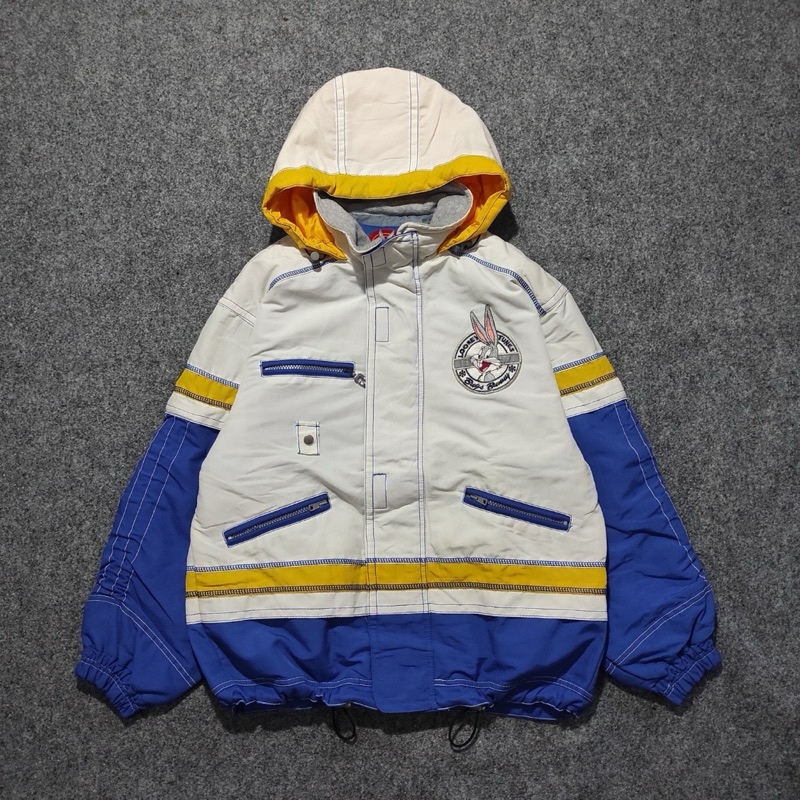 JACKET WARNER BROS LOONEY TUNES BUGS BUNNY SKI SNOWBOARD OUTDOOR COLORBLOCK/COLOURBLOCK VINTAGE
