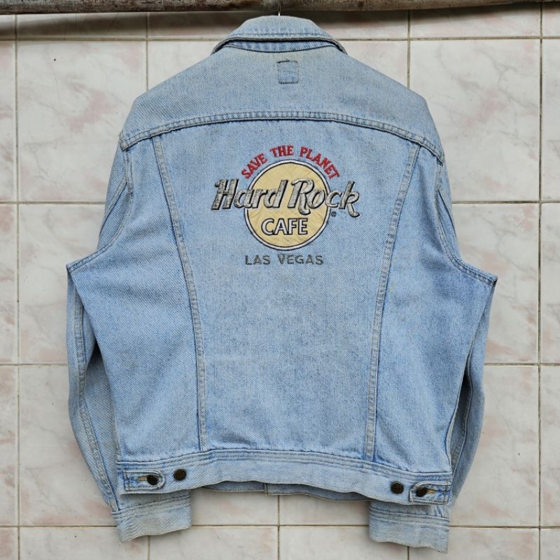 DENIM JACKET TRUCKER LEE HARD ROCK CAFE LAS VEGAS LIKE ETERNAL EVISU MOMOTARO SUGARCANE IRON HEART J