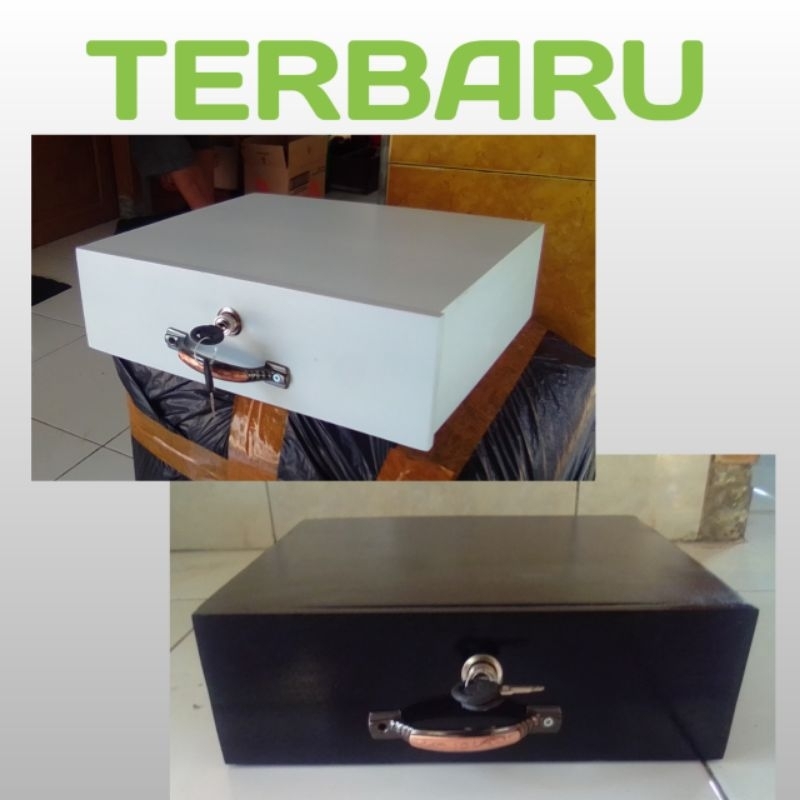 laci uang kasir / kotak tempat uang untuk toko, warung. kayu jati. kuat halus. murah