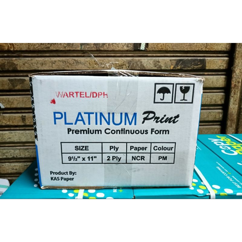 

Kertas Continous Form 2 ply wartel (double pin hole) PLATINUM