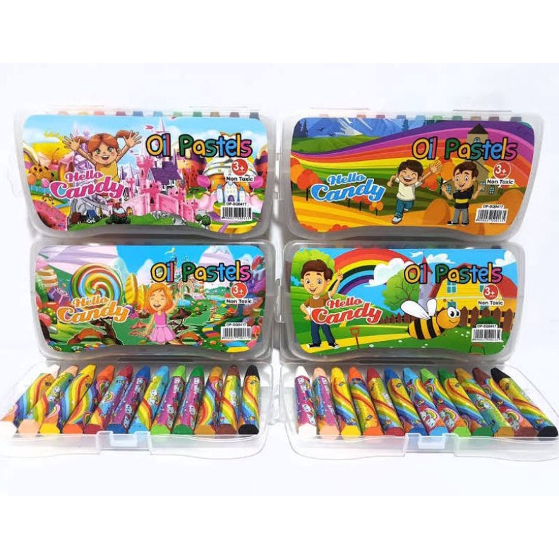 

PROMO MENARIK Crayon Oil Pastel Set 12 Warna Karakter Fancy