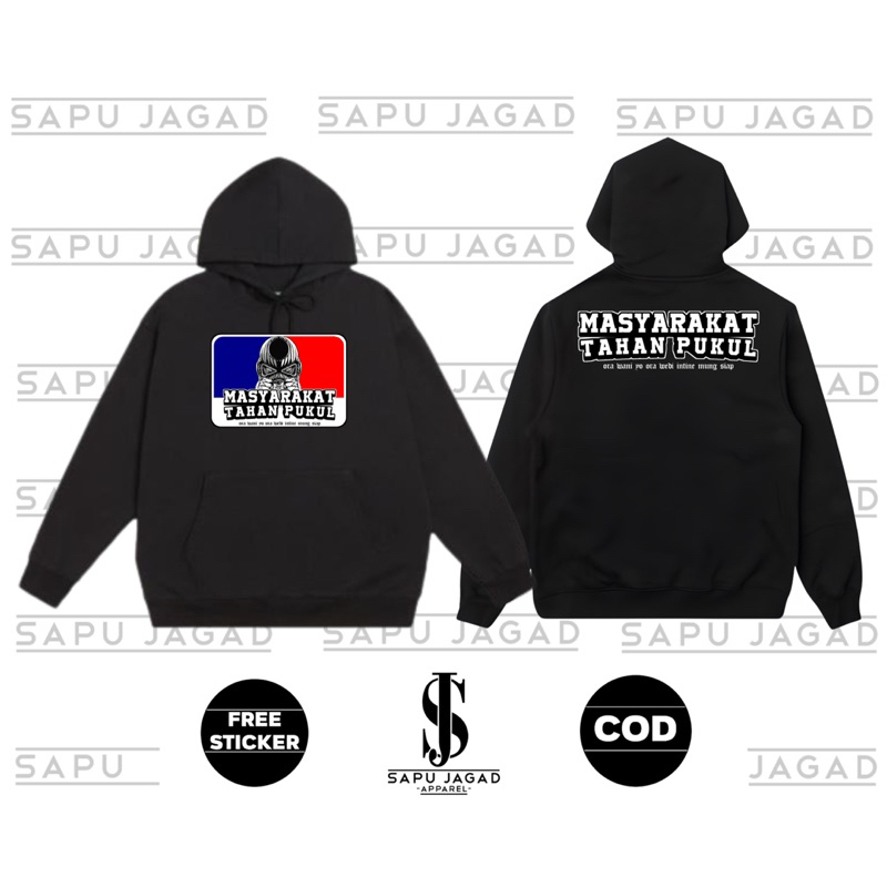 HOODIE MASYARAKAT TAHAN PUKUL ORA WANI YO ORA WEDI INTINE MUNG SIAP