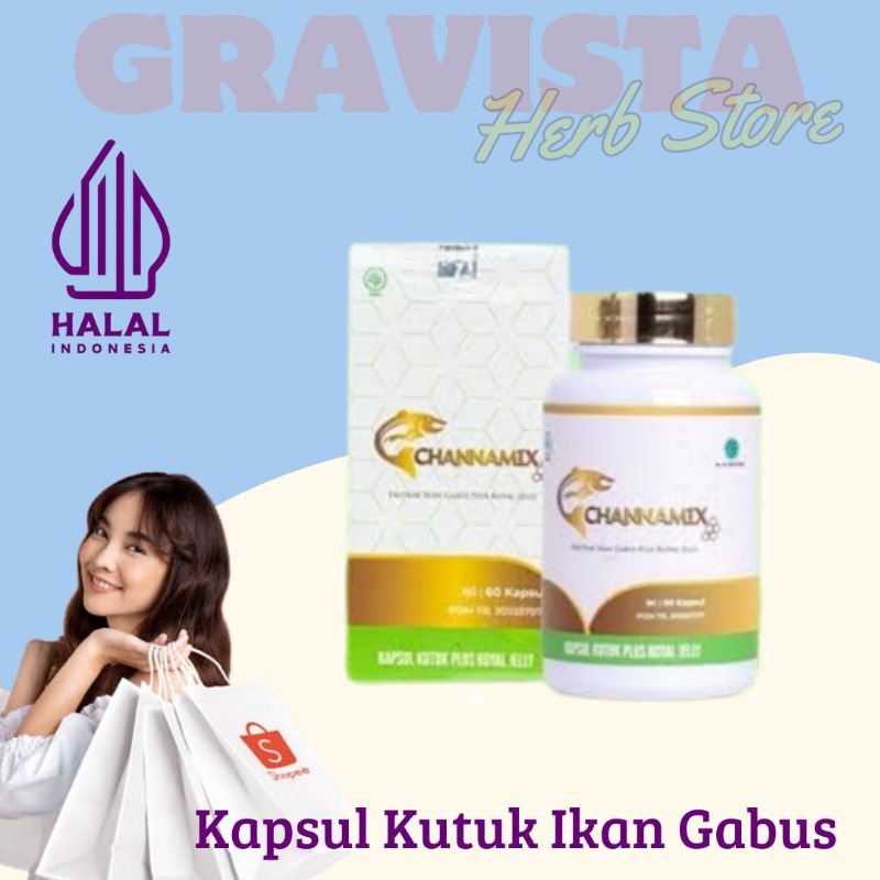 Channamix Kapsul Kutuk Premium Extract Albumin Ikan Gabus Obat Channamix Asli