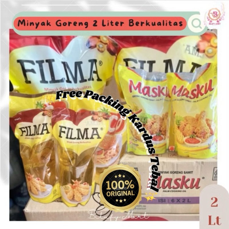 

•BILUFY• Minyak Goreng Promo FILMA MASKU SUNCO 1L 2Liter MURAH Free Packing Kardus COD