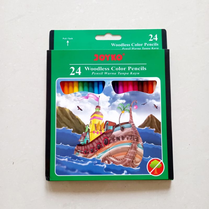 

[ MURAH ] Pensil Warna Color Pencil 24 Warna Nonwood Joyko CP-104 Panjang