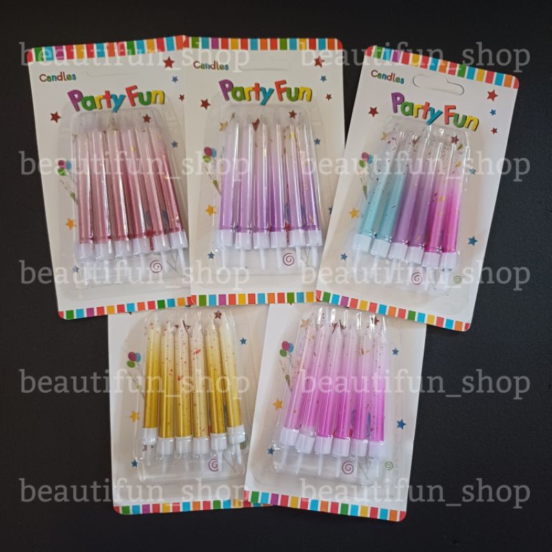 Lilin gradasi kue ulang tahun lilin warna ombre lilin kue ulang tahun ombre pastel lilin ulang tahun