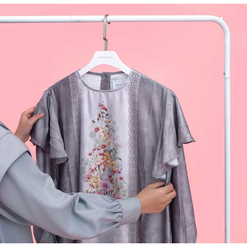 Saphire Dress Wanita Riamiranda RM Ahila RM Artkea Gamis Kaftan Ria Miranda