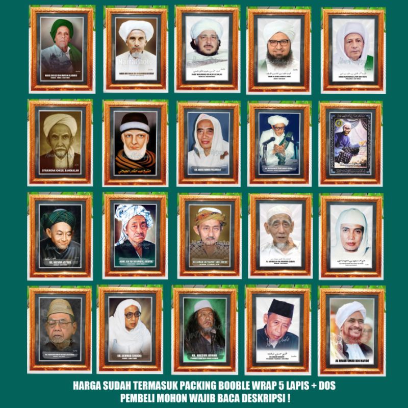 FOTO ULAMA KYAI/HABAIB + PIGORA KACA 10RS