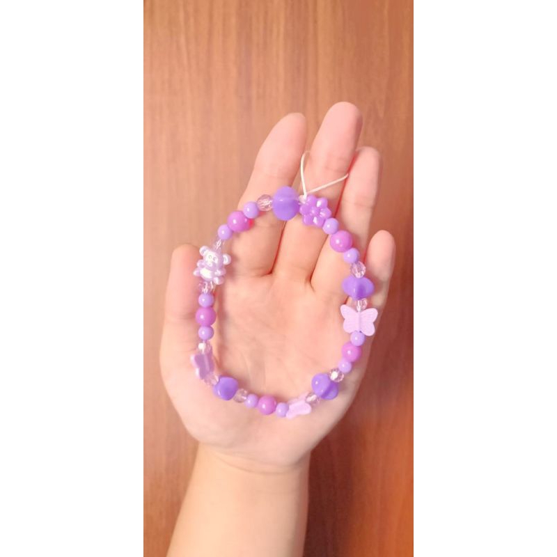 Gantungan Hp Boneka Lucu / Gelang Kupu-Kupu dengan Manik-Manik