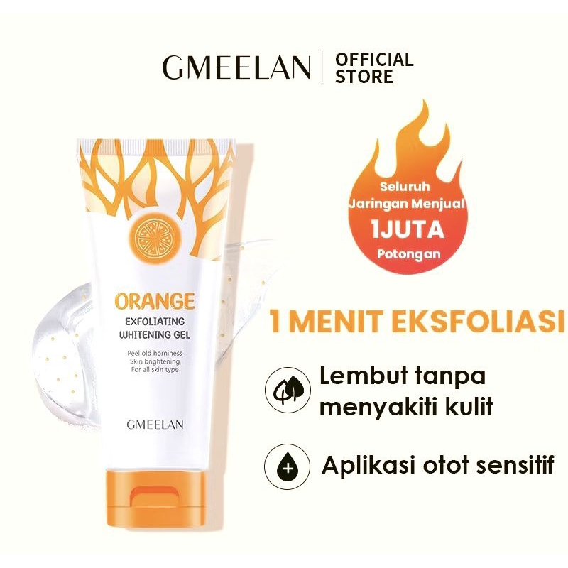 Gmeelan orange eksfoliasi wajah | Gmeelan whitening eksfoliasi wajah  | Gmeelan orange scrub wajah