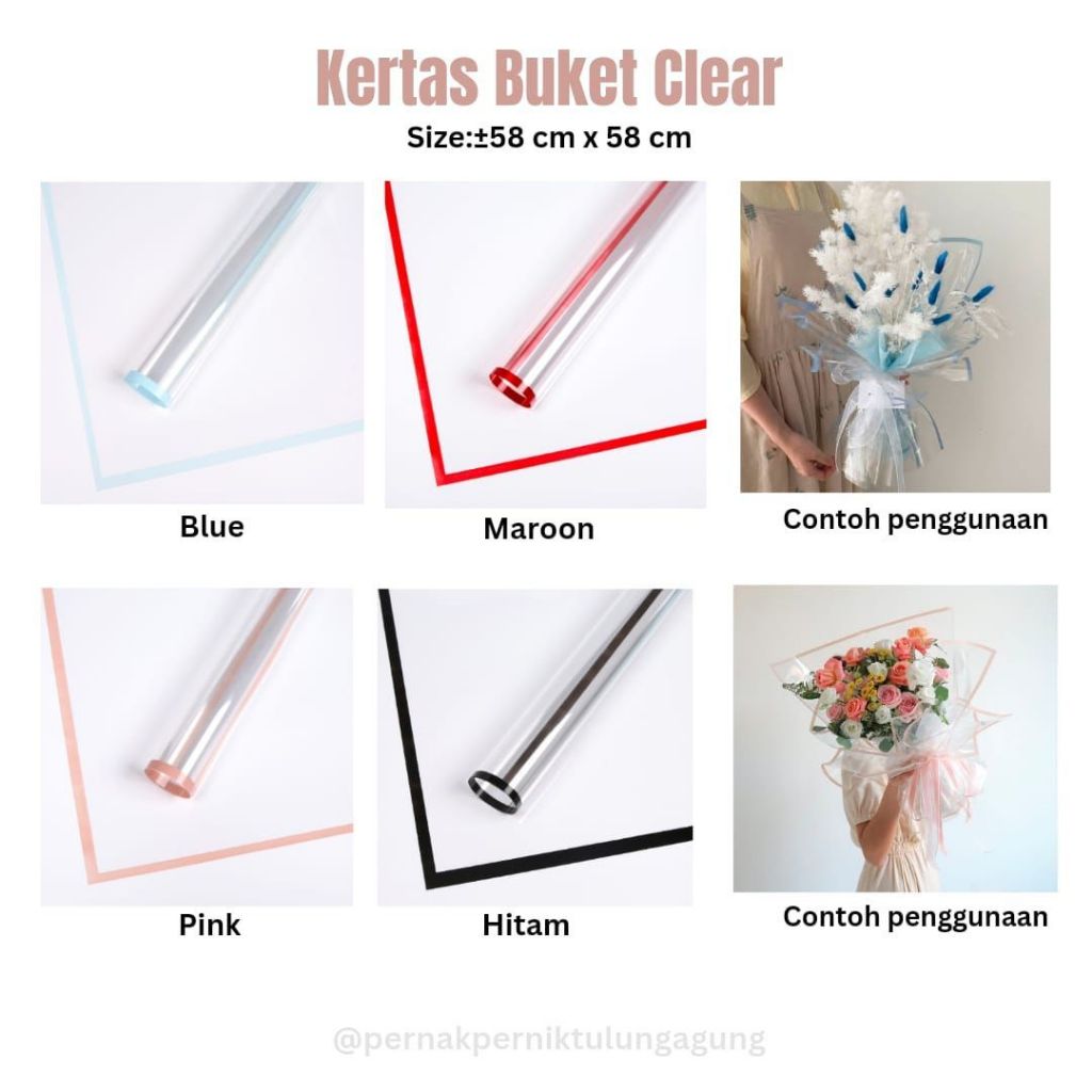 Kertas Buket Bening - Wrapping Paper - Cellophane