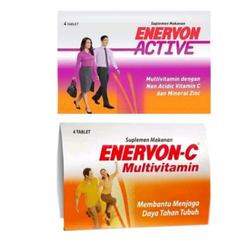 ENERVONCE TABLET ISI 4, ENERVONCE MULTIVITAMIN DAN ENERVONCE ACTIVE